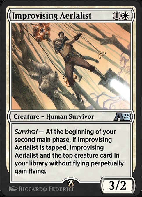 Improvising Aerialist highlighted card art