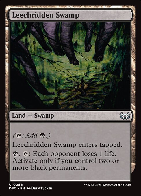 Leechridden Swamp highlighted card art