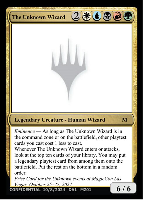 The Unknown Wizard highlighted card art