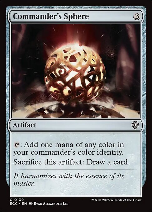 Commander's Sphere highlighted card art