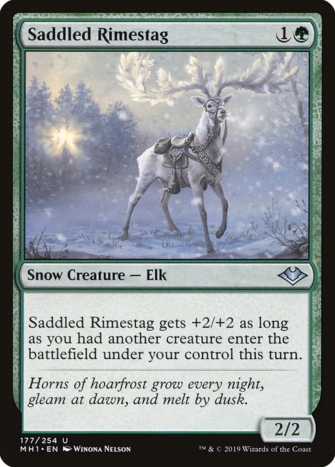 Saddled Rimestag highlighted card art