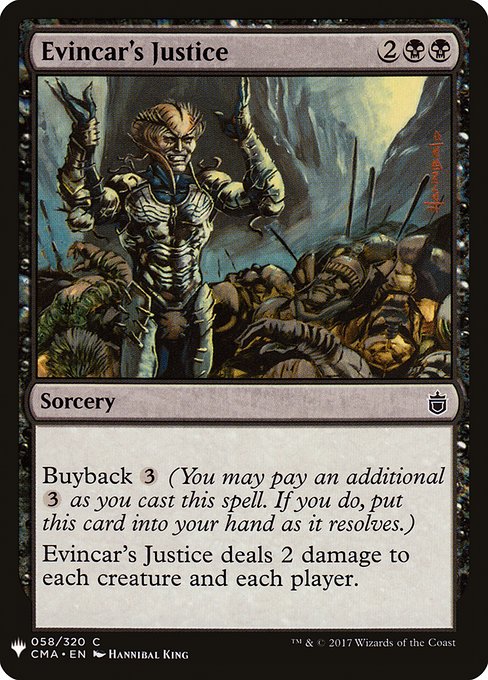 Evincar's Justice highlighted card art