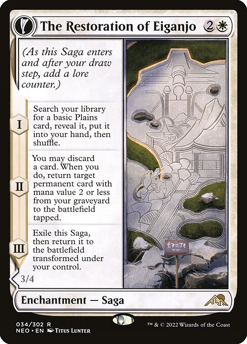 The Restoration of Eiganjo // Architect of Restoration from Kamigawa: Neon Dynasty