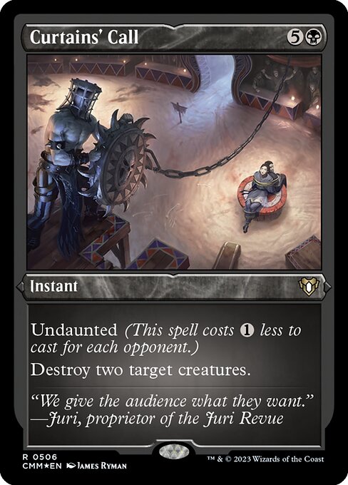 Curtains' Call from Commander Masters