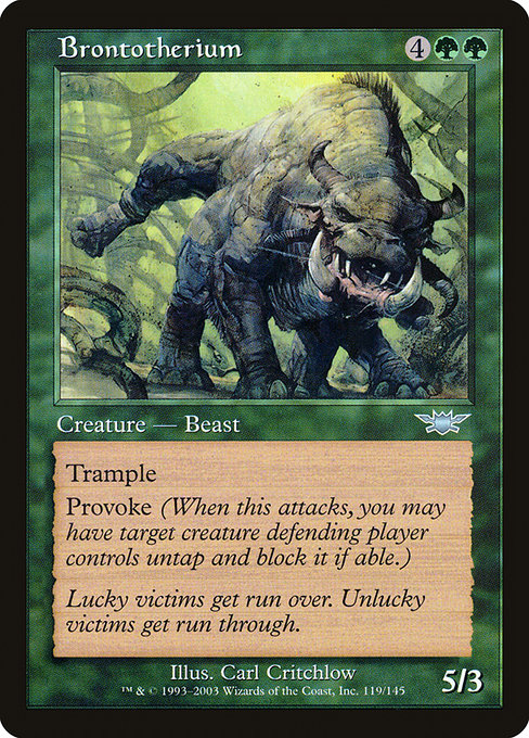Brontotherium highlighted card art