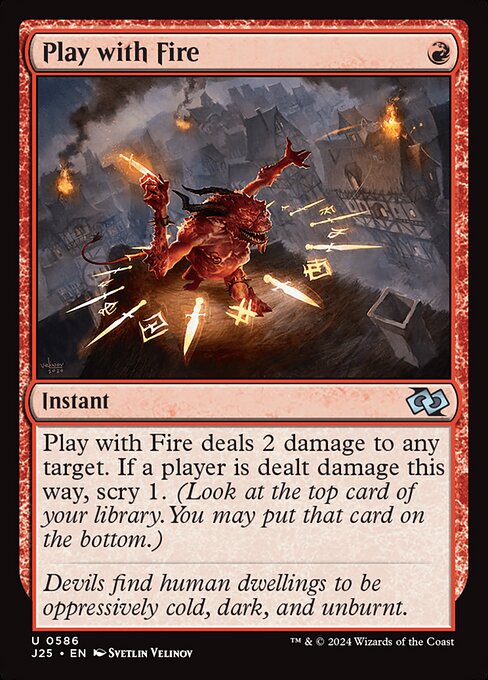 Play with Fire highlighted card art