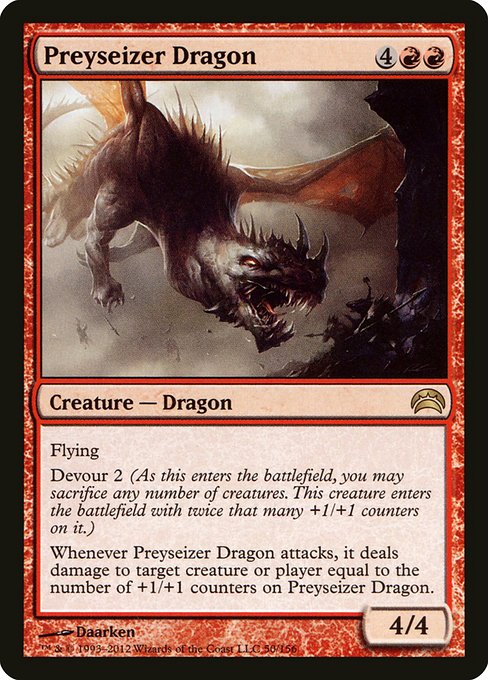 Preyseizer Dragon from Planechase 2012