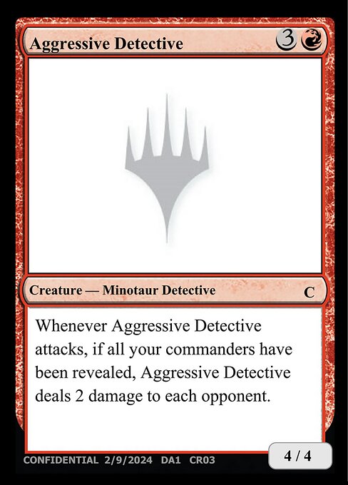 Aggressive Detective highlighted card art