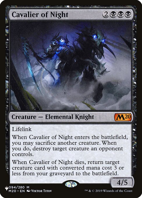 Cavalier of Night highlighted card art