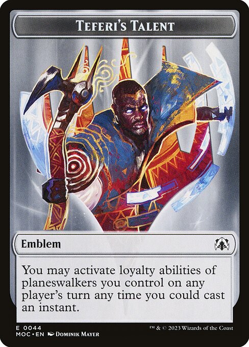 Teferi's Talent Emblem highlighted card art