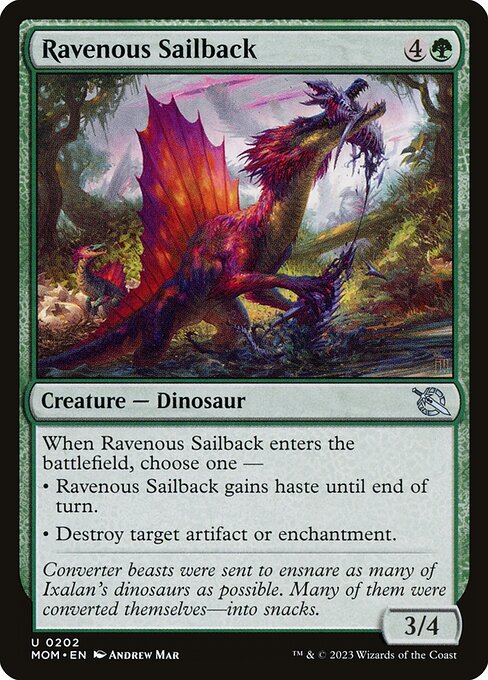 Ravenous Sailback highlighted card art