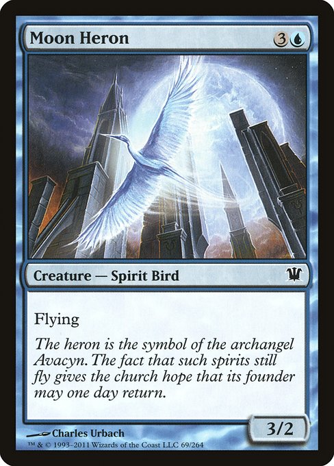 Moon Heron highlighted card art
