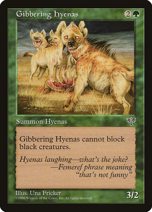 Gibbering Hyenas highlighted card art