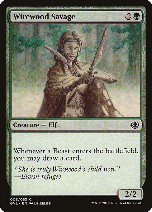 Wirewood Savage highlighted card art