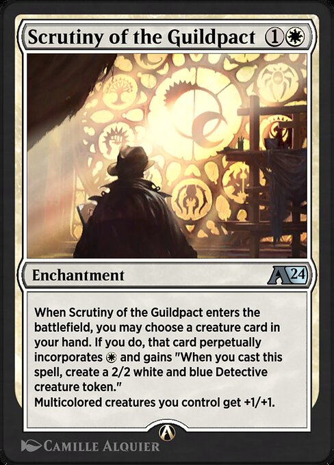 Scrutiny of the Guildpact highlighted card art