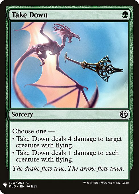 Take Down highlighted card art