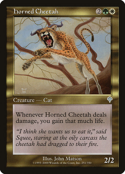 Horned Cheetah highlighted card art