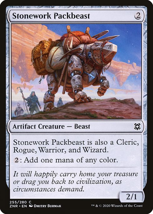 Stonework Packbeast highlighted card art