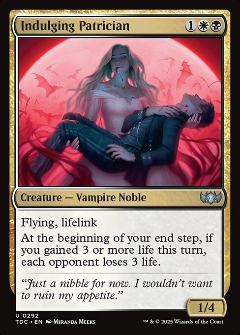 Indulging Patrician highlighted card art