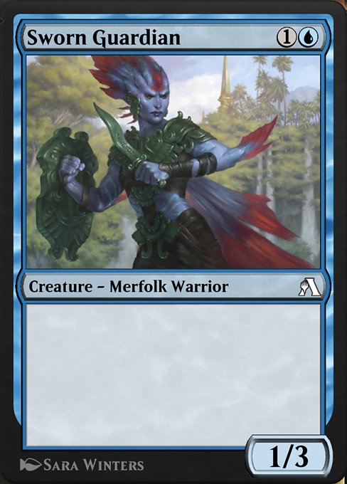 Sworn Guardian highlighted card art