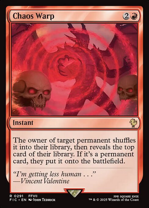 Chaos Warp from Final Fantasy Commander