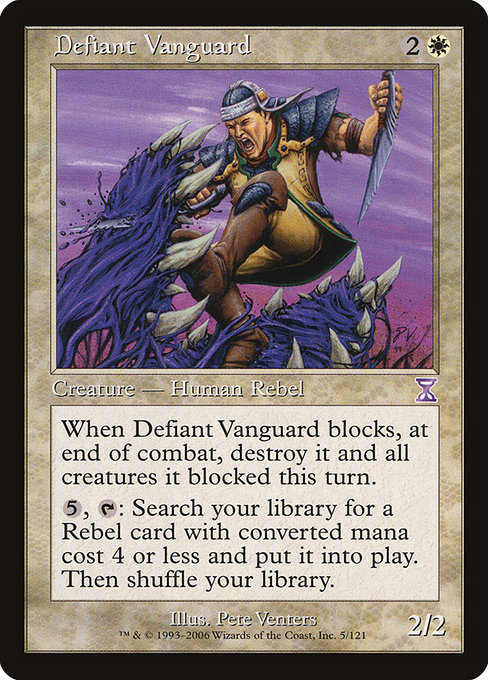 Defiant Vanguard highlighted card art