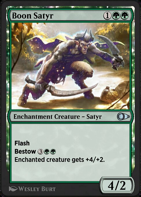 Boon Satyr highlighted card art