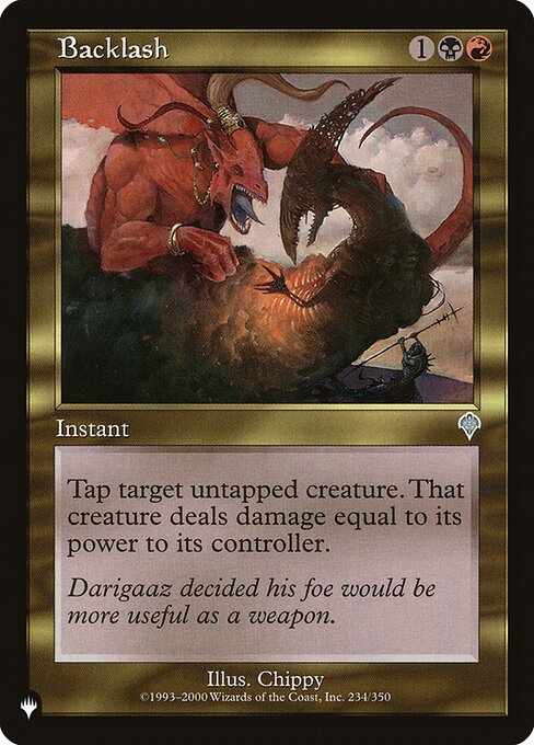 Backlash highlighted card art