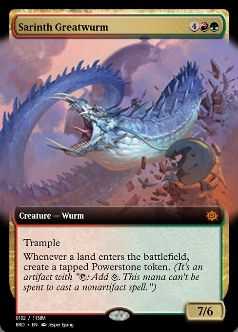 Sarinth Greatwurm highlighted card art