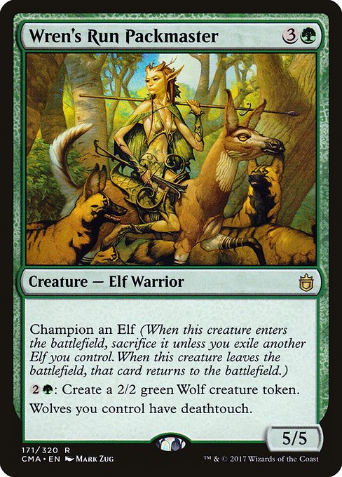 Wren's Run Packmaster highlighted card art