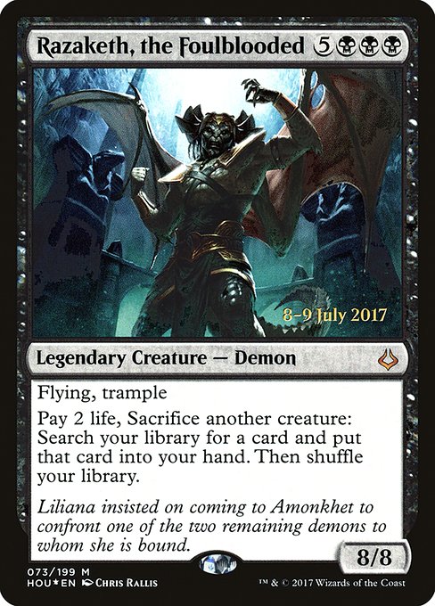 Razaketh, the Foulblooded from Hour of Devastation Promos