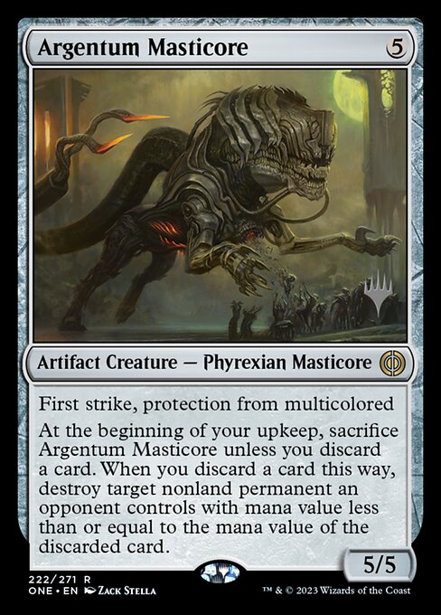 Argentum Masticore from Phyrexia: All Will Be One Promos