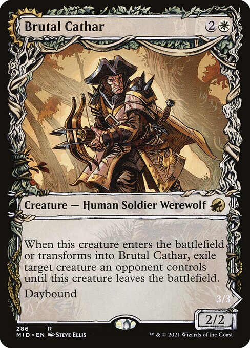 Brutal Cathar // Moonrage Brute from Innistrad: Midnight Hunt