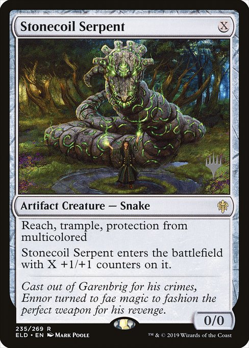 Stonecoil Serpent from Throne of Eldraine Promos