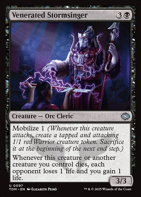 Venerated Stormsinger highlighted card art