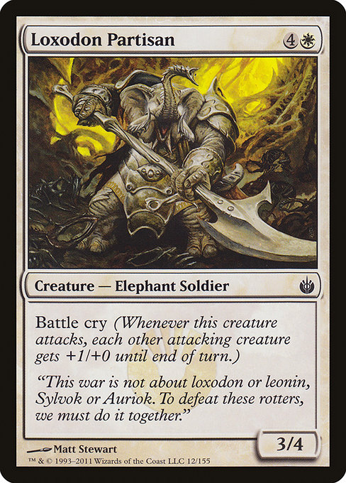 Loxodon Partisan from Mirrodin Besieged