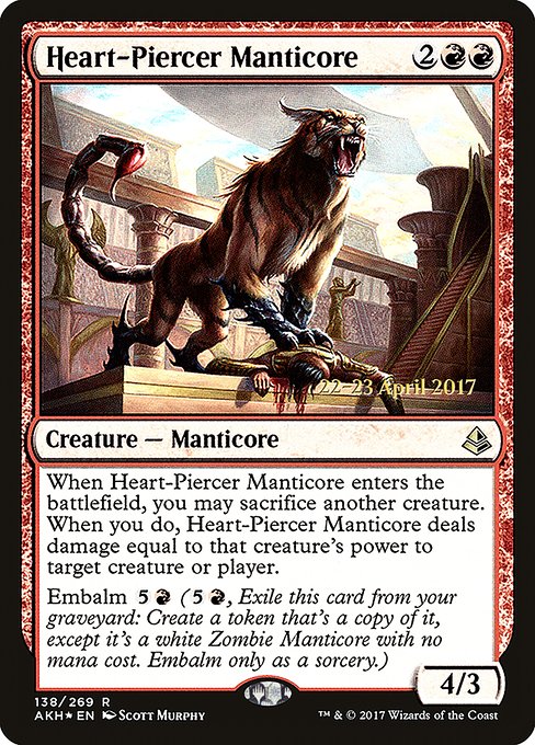 Heart-Piercer Manticore from Amonkhet Promos
