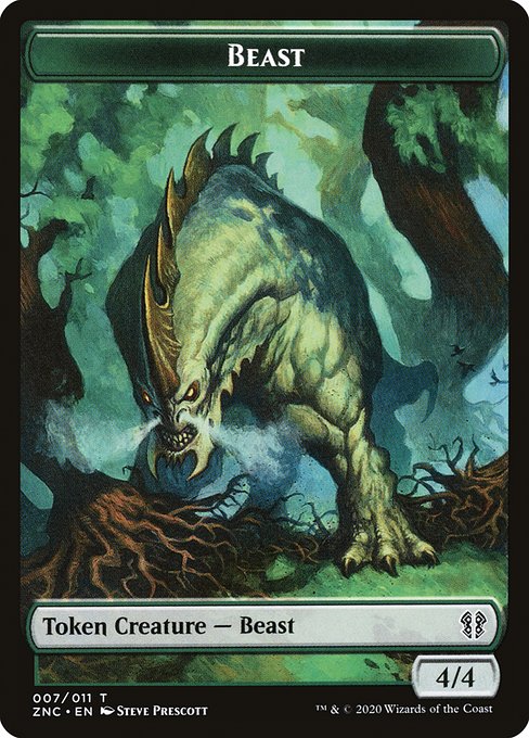 Beast from Zendikar Rising Commander Tokens