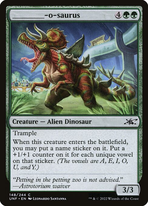_____-o-saurus highlighted card art