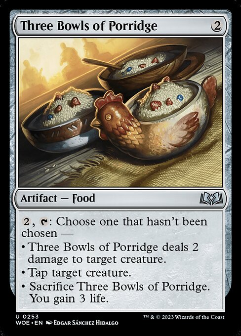 Three Bowls of Porridge highlighted card art