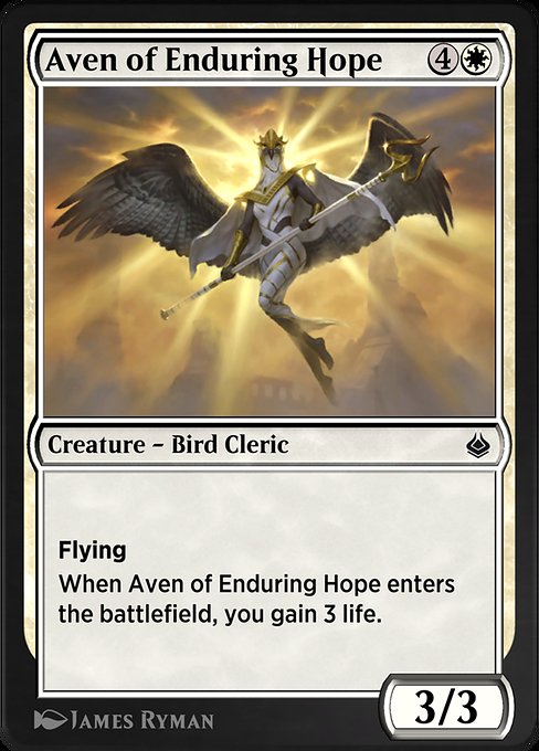 Aven of Enduring Hope highlighted card art