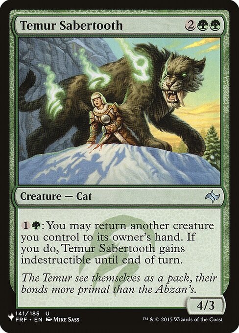 Temur Sabertooth highlighted card art