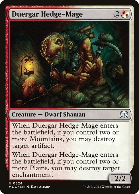 Duergar Hedge-Mage from March of the Machine Commander