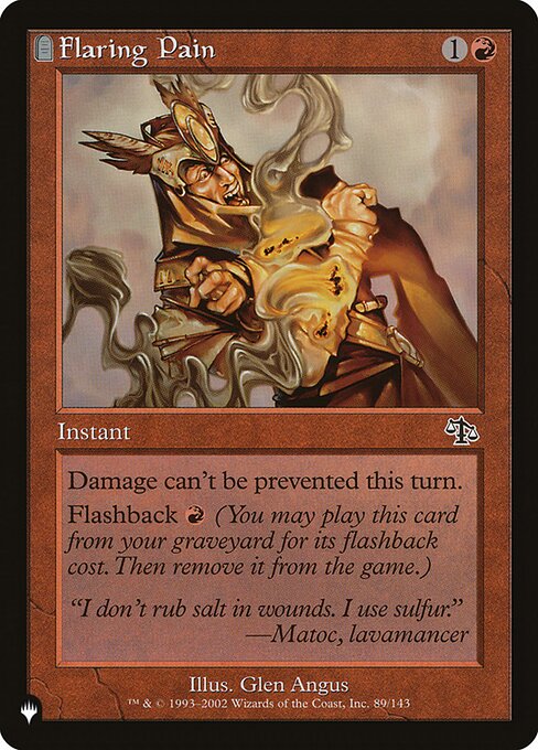 Flaring Pain highlighted card art