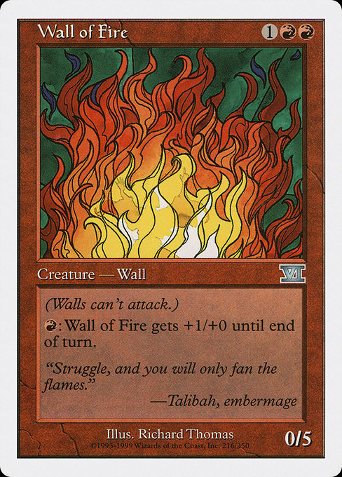 Wall of Fire from Classic Sixth Edition