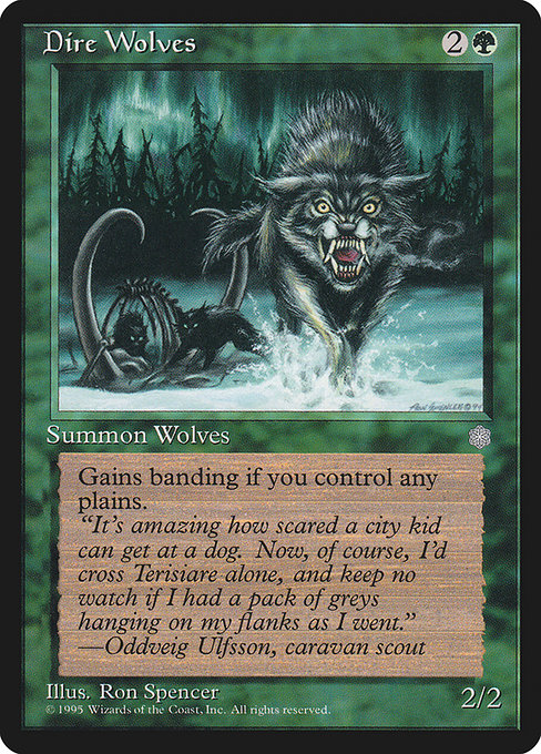 Dire Wolves highlighted card art