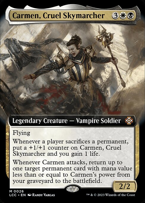Carmen, Cruel Skymarcher highlighted card art
