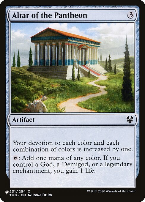 Altar of the Pantheon highlighted card art
