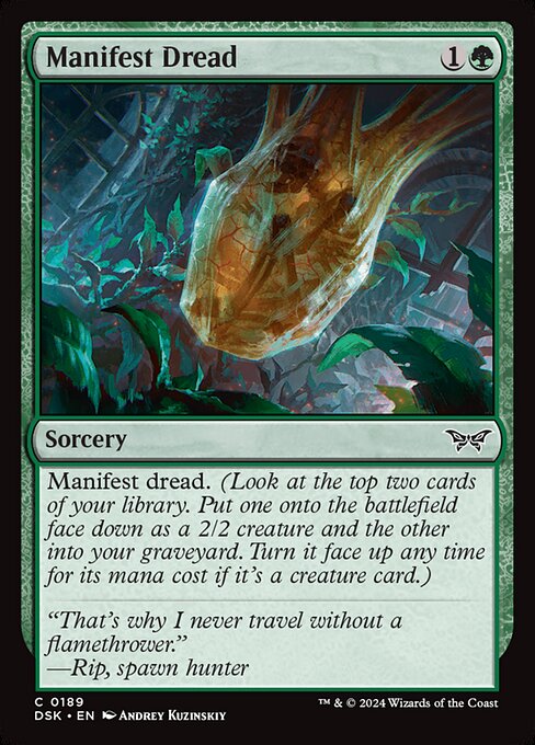 Manifest Dread highlighted card art
