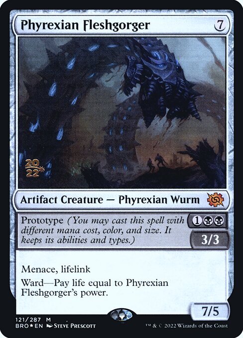 Phyrexian Fleshgorger from The Brothers' War Promos